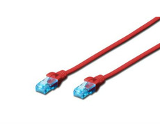 DIGITUS Ecoline Patch Cable červený 2m / UTP / CAT 5e / AWG 26:7 