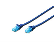 DIGITUS Ecoline Patch Cable modrý 5m / UTP / CAT 5e / AWG 26:7 