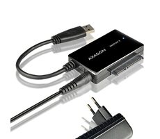 AXAGON ADSA-FP3, USB 5Gbps - SATA 6G HDD FASTport3 adaptér, vč. napáječe