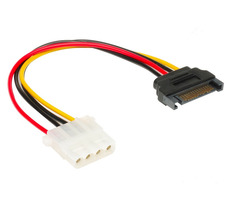 AKASA kabel redukce power SATA na Molex / 4pin PSU Molex / 15cm