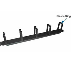 DATACOM 19" vyvazovací panel 1U 5x tvrdé plast. oko 3x6cm