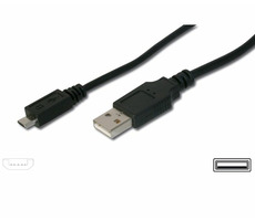 PremiumCord Kabel micro USB 2.0 (A-B) 1.5m / kabel navržený pro rychlé nabíjení