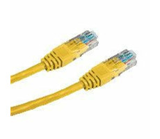 DATACOM Patch kabel UTP CAT5E 0.5m žlutý
