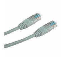 DATACOM Patch kabel 5m / UTP / CAT5E / RJ45 / šedý