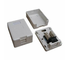 DATACOM Jednozásuvka CAT5E / na omítku / protiprachová