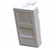 DATACOM Modul 45x22.5mm do parapetní lišty s clonkou / bílý