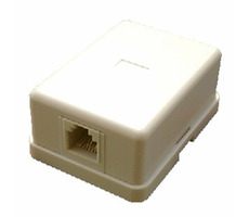 DATACOM Telefoní jednozásuvka nad omítku / 1 x RJ11