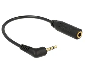 Delock audio kabel Stereo jack 2.5 mm 3 pin samec > Stereo jack 3.5 mm 3 pin samice pravoúhlá