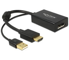 DeLock adaptér HDMI-A samec > Displayport 1.2 samice / černý