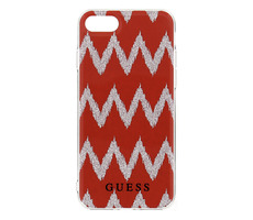 GUESS Ethnic Chic Chevron 3D TPU Pouzdro pro Apple iPhone 7 / červená