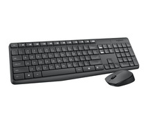 Logitech Wireless Desktop MK235 US / Klávesnice / Myš / USB / Černá / US