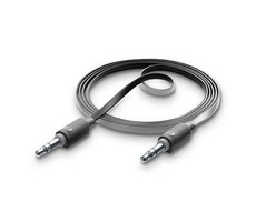 CellularLine MUSIC 2m černá / Audio kabel / plochý / 2x jack 3,5mm