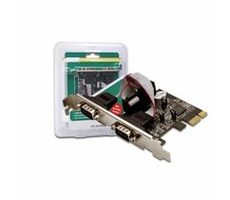DIGITUS Adaptér PCI Express x1 2xseriový port, +low profile