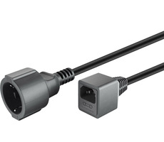 PremiumCord prodlužovací přívod 230V, C14 / česká zásuvka, délka 2 metry