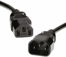 PremiumCord prodlužovací kabel napájení 240V, délka 5m IEC C13/C14