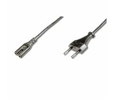 PremiumCord napájecí kabel pro notebooky 2-pólový, délka 3m, černý
