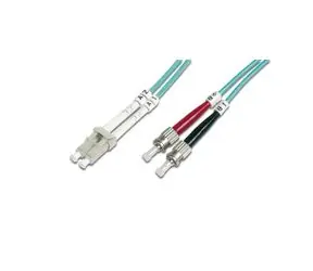 DIGITUS Fiber Optic Patch Cord, LC to ST, Multimode 50/125 µ, Duplex Length 1m, Class OM3