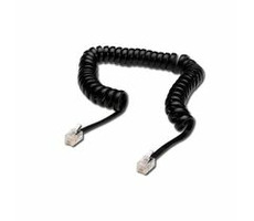 DIGITUS kabel RJ10 pro telefonní sluchátko, kroucený, černý, délka 2 metry