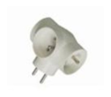 PremiumCord roztrojka 230V, 3x kulatá zásuvka