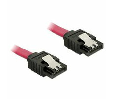 DeLock kabel SATA III  přímý / červený / 30 cm