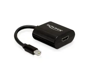 Delock adaptér DisplayPort mini (samec) na HDMI A (samice), černý