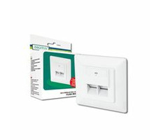 DIGITUS UTP modulární dvojzásuvka cat.6 / stíněná / pod omítku / bílá