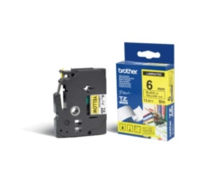 Brother - TZ-611 žlutá/černá (6mm Laminované)