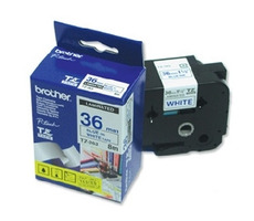 Brother - TZ-263, bílá / modrá (36mm, laminovaná)