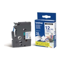 Brother - TZ-233, bílá / modrá (12mm, laminovaná)