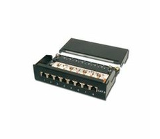 Digitus Patch Panel desktop, CAT6, stíněný, 8x 8P8C LSA, černý,1U