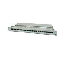 Digitus Patch Panel 19", CAT6, 8P8C, LSA, 1U, 24 x RJ45, stíněný, šedý