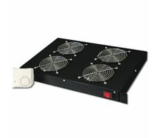 DIGITUS 19" větrací jednotka 1U, 4 ventilátory, černá / doprodej