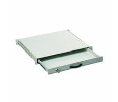 DIGITUS 19" uzamykatelný šuplík na klávesnici 1U šedý RAL 7035