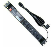 Triton 19" napájecí panel ACAR 504WF/3m 5x220VBK