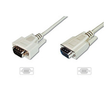 Digitus Monitor kabel, VGA, stíněný, béžový AWG28, měď, 1,8m