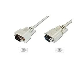 Digitus Monitor kabel, VGA, stíněný, béžový AWG28, měď, 1,8m