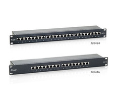 STP Patchpanel, equip, Cat.6, 24-Port - černý