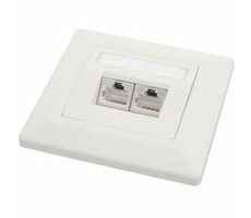 Zásuvka Solarix CAT5E STP 2 x RJ45 pod omítku bílá