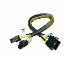 AKASA kabel redukce napájení 8Pin(M) to 8Pin/2x4Pin(F) 30cm