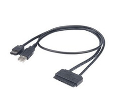 AKASA kabel redukce eSATA pro HDD a SSD