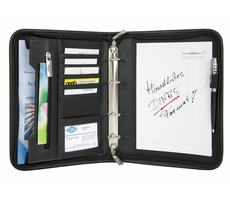 WEDO Spisovka A5 zip kombinace kůže a tkanina