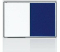 2x3 Kombinovaná tabule 90x120 filc šedá & magnet / rám ALU23