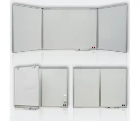 2x3 Triptych lakovaná magnetická rozkládací tabule 150x100-300cm / trojdílná 