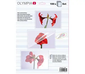 Olympia Laminovací fólie DIN A4 80mic / 20x A4 & 20x A5 & 20x A6 & 40x vizitky