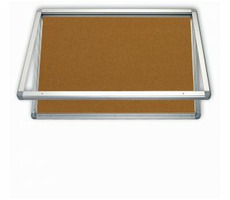 2x3 Venkovní vitrína s horizontálním otevíráním 75 x 101 cm (korek)