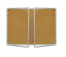 2x3 Vitrina s dvoukřídlým vertikálním otevíráním 120x180cm / korkový vnitřek