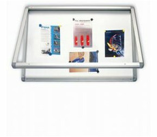 2x3 Venkovní vitrína s horizontálním otevíráním 75 x 70 cm (6xA4) / lakovaná / magnetická