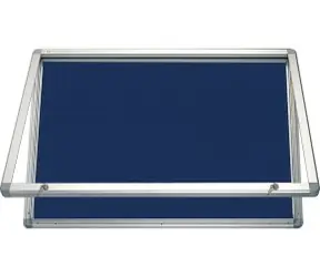2x3 Horizontální vitrina 120x90cm / zámek / filcový vnitřek - modrá