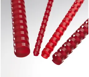 Eurosupplies Plastové hřbety 28.5mm červená / pro 211–245 listů - 80 g papíru / 50 ks