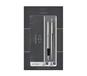 PARKER Jotter Stainless Steel CT Duoset / sada plnicí pero a kuličkové pero
